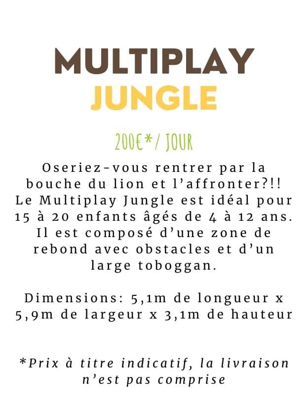 Description de la structure gonflable Multiplay