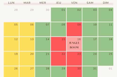 Calendrier du mois de mai 2025