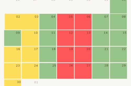 Calendrier du mois de Juin 2025